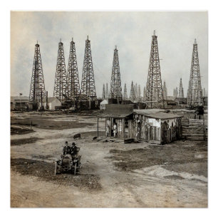 Spindletop Oil field - Texas 1902 Poster