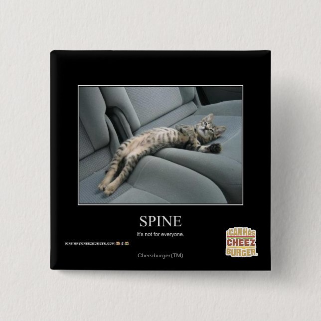 Spine 15 Cm Square Badge (Front)