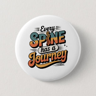 Spine Care Journey and Body Alignment 6 Cm Round Badge