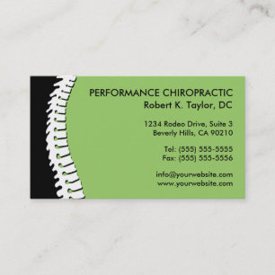 Spine Cutout Chiropractic Business Cards