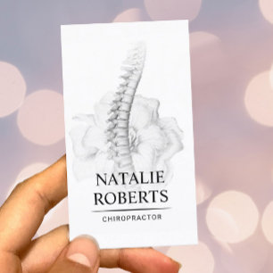 Spine & Flower Chiropractor Chiropractic Therapist Business Card