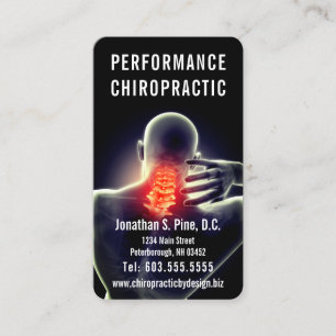 Spine Graphic (Neck Pain) Chiropractic Appointment Card