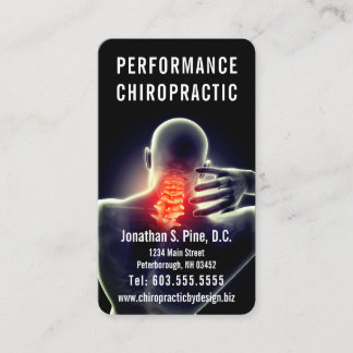 Spine Graphic (Neck Pain) Chiropractic Appointment Card