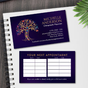 Spine Health Tree - Chiropractic Appointment Business Card