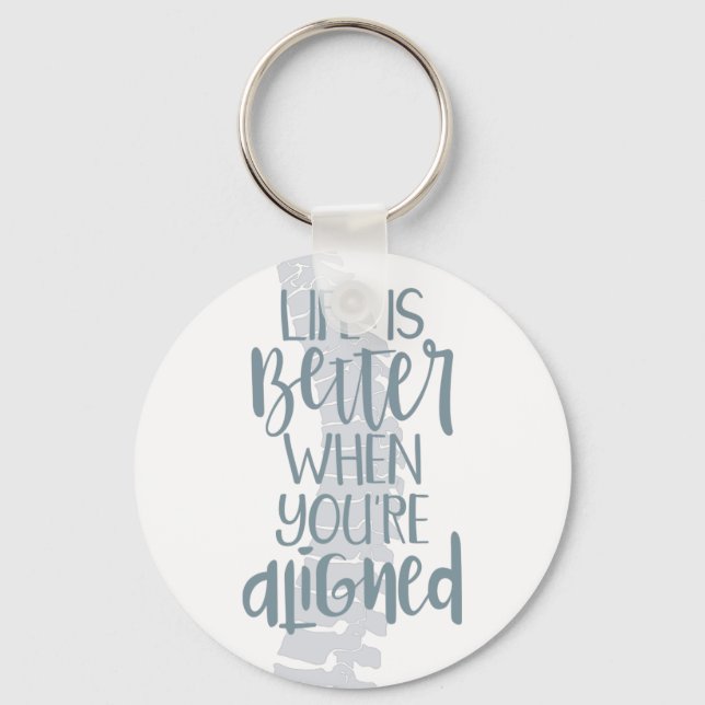 Spine Keychain, Chiropractic Gift, Chiropractic  Key Ring (Front)