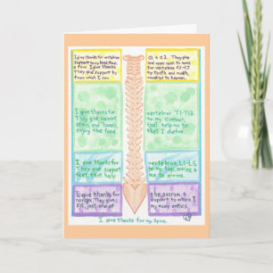Spine Poster 1 - I give thanks for vertebrae, card