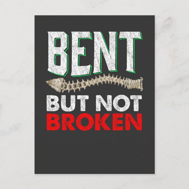 Spine Sideways Curve Funny Medical Awareness Postcard (Front)