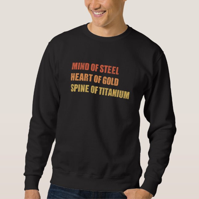 Spine Surgery Recovery  Back Surgery Spinal Fusion Sweatshirt (Front)