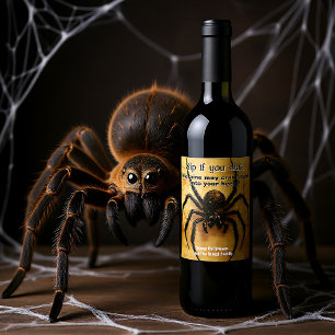 🕷️Spine-tingling Spider HALLOWEEN Bash Wine Label