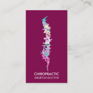 Spine vertebrae orthopaedic doctor chropractic pin business card