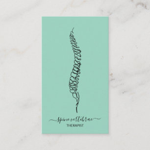 Spine vertebrae orthopaedic doctor health green business card