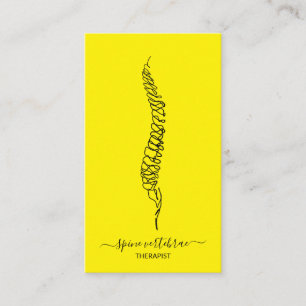 Spine vertebrae orthopaedic doctor yellow business card
