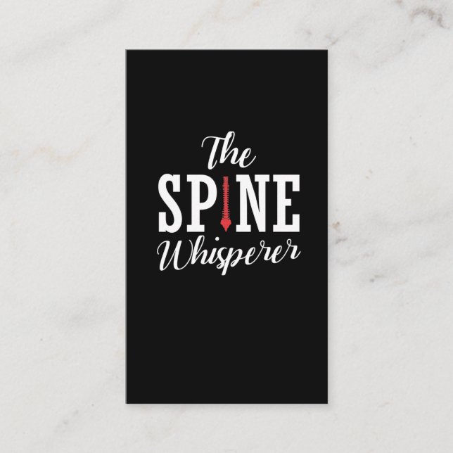 Spine Whisperer Chiropractor Funny Orthopedic Business Card (Front)
