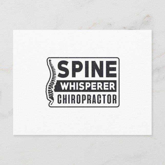 Spine Whisperer Chiropractor Therapy Chiropractic Postcard (Front)