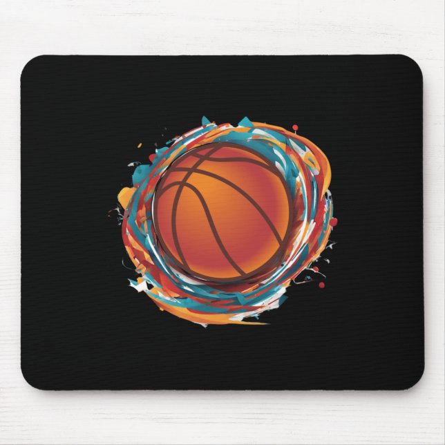 Spinning Basketball Ball  Mouse Pad (Front)