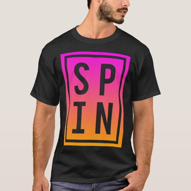 Spinning Class Saying Spin Workout Exercise Bike F T-Shirt (Front)