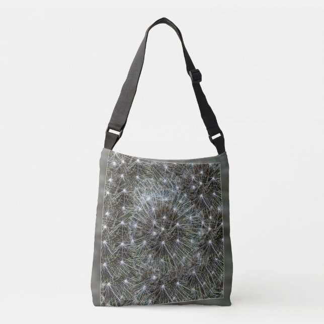 Spinning dandelion puff crossbody bag (Front)