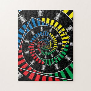 Spinning Disc Golf Baskets Jigsaw Puzzle