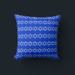 SPINNING DREIDEL & STARS  BLUE & WHITE, pillow<br><div class="desc">blue and white Dreidel pillow STAR OF DAVID TRIM STAR OF DAVID ON BACK  by designer Sandy Closs ~ SandyCloss~</div>