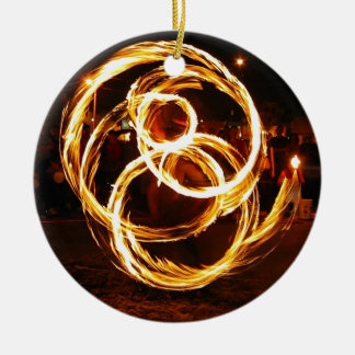 Spinning Fire - Abstract Ceramic Tree Decoration