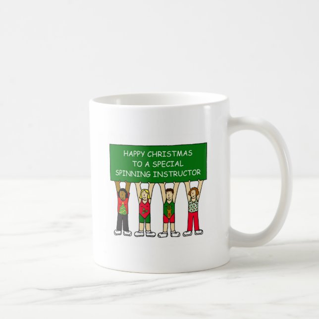 SPINNING INSTRUCTOR HAPPY XMAS COFFEE MUG (Right)