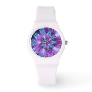 Spinning Magenta and Turquoise Watch Face