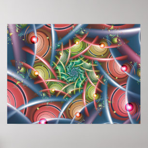 Spinning Pastel Pattern Poster