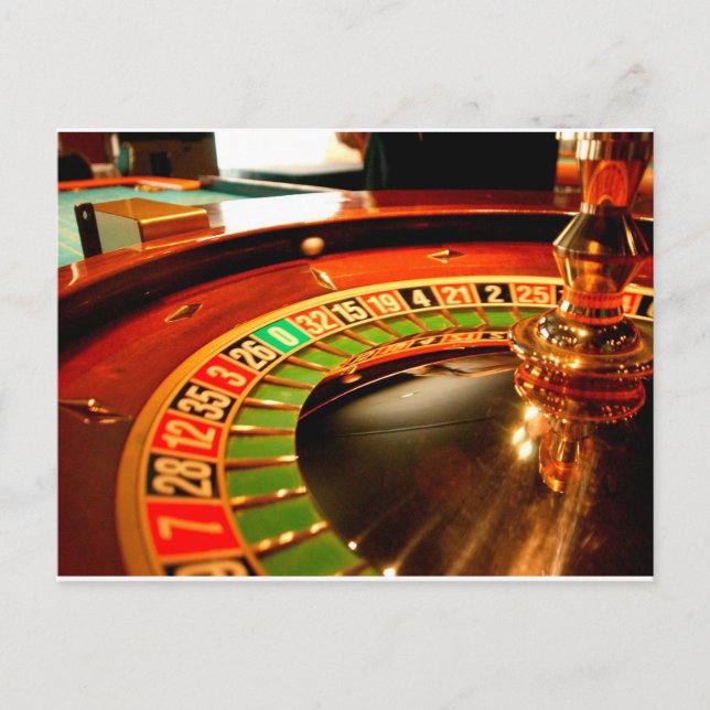 Spinning Roulette Wheel Postcard (Front)