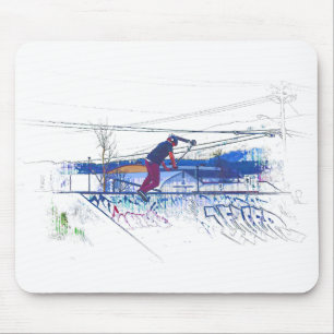 Spinning the Deck - Stunt Scooter Mouse Pad