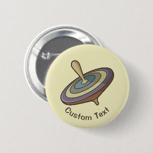 Spinning Top 6 Cm Round Badge