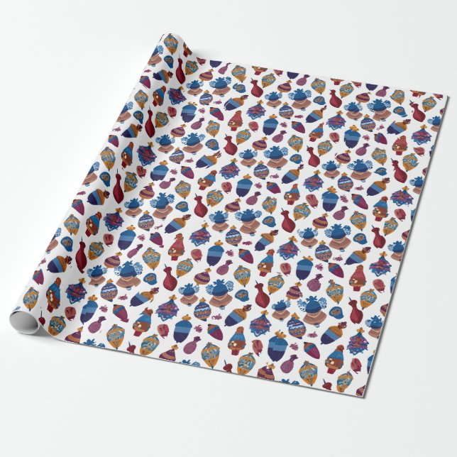 Spinning Tops Toys  Wrapping Paper (Unrolled)