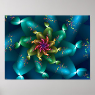 Spinning Wave Fractal Poster