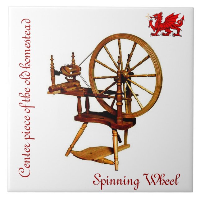 Spinning Wheel Collector's Tile (Front)