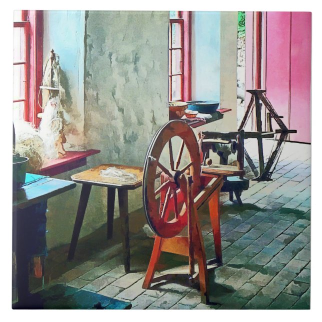 Spinning Wheel Near Window Tile (Front)