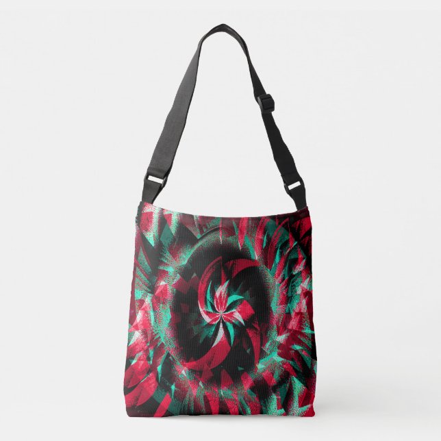 Spinning Yule wreath.... Crossbody Bag (Front)