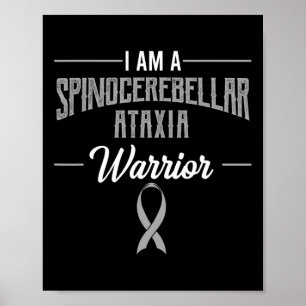 Spinocerebellar Ataxia Warrior Awareness Ribbon Sc Poster