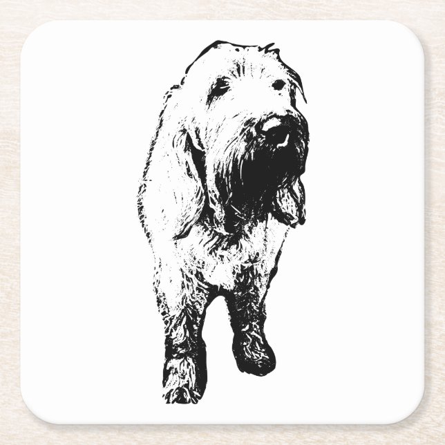 Spinone Dog Coaster – Wiry Standing Design (Front)