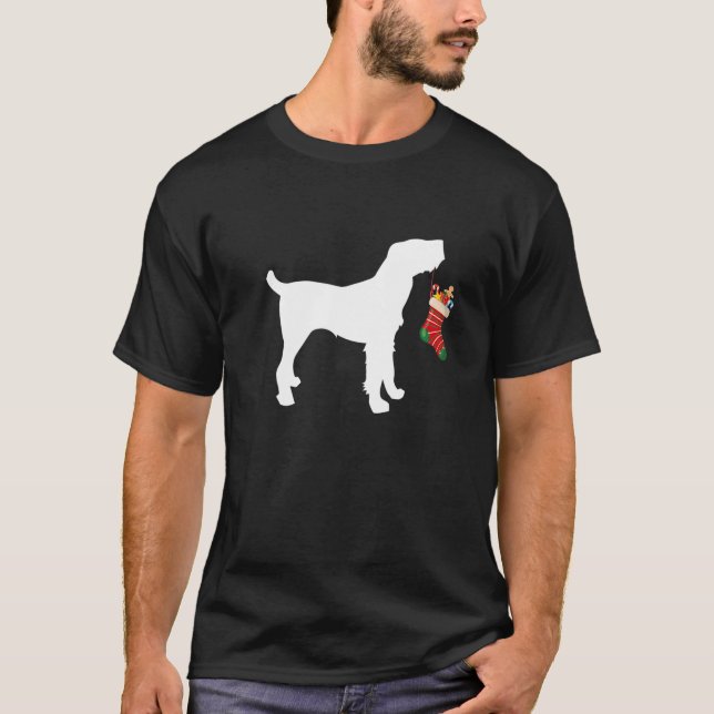 Spinone Italiano Christmas Stocking Stuffer Dog T-Shirt (Front)