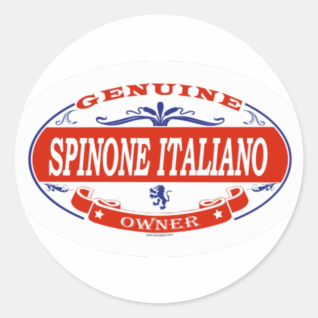 SPINONE ITALIANO_ CLASSIC ROUND STICKER (Front)