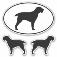 Spinone Italiano Dog Silhouettes Vinyl Sticker Set
