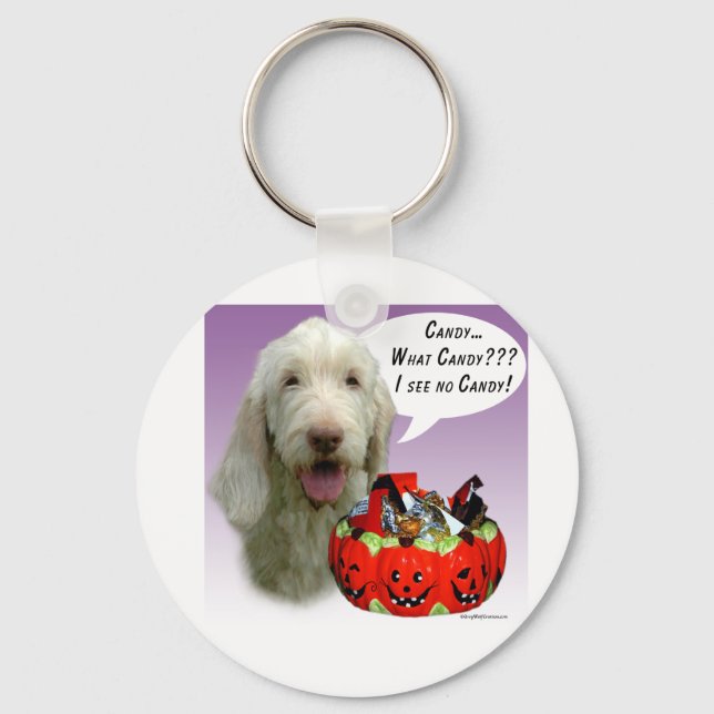 Spinone Italiano Halloween Candy Key Ring (Front)