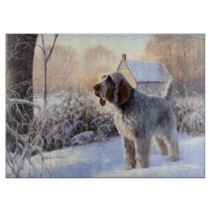 Spinone Italiano Let It Snow Christmas Cutting Board