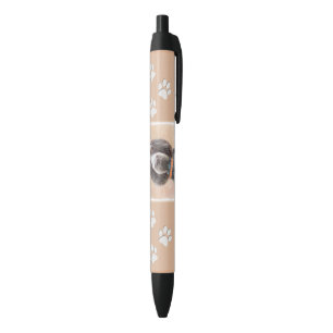 Spinone Italiano Painting - Cute Original Dog Art Black Ink Pen