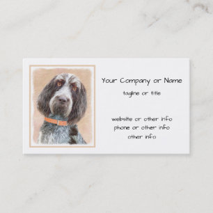 Spinone Italiano Painting - Cute Original Dog Art Business Card
