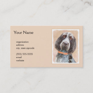 Spinone Italiano Painting - Cute Original Dog Art Business Card