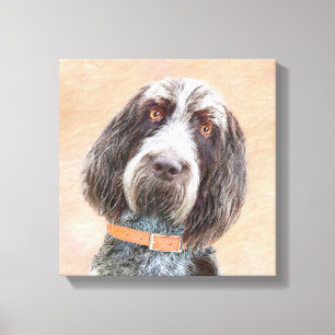 Spinone Italiano Painting - Cute Original Dog Art Canvas Print