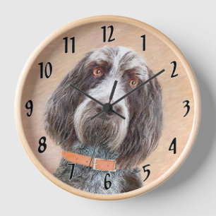Spinone Italiano Painting - Cute Original Dog Art Clock