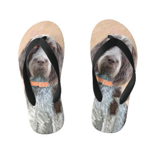 Spinone Italiano Painting - Cute Original Dog Art Kid's Jandals