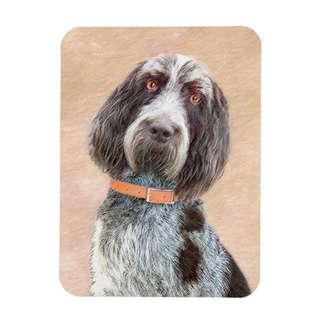 Spinone Italiano Painting - Cute Original Dog Art Magnet (Vertical)