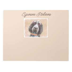 Spinone Italiano Painting - Cute Original Dog Art Notepad